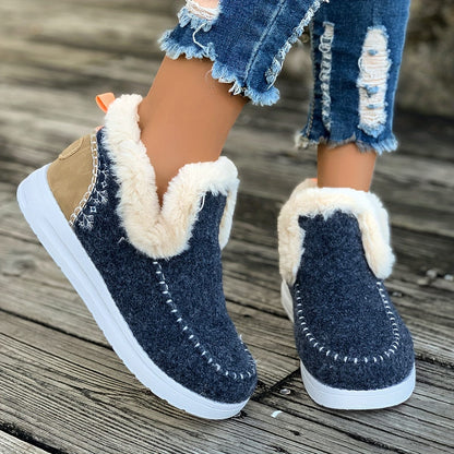 CozyStep™ Fleece-Lined Winter Ankle Booties – Your Warm & Stylish Snow Boots for Cold Weather Comfort!