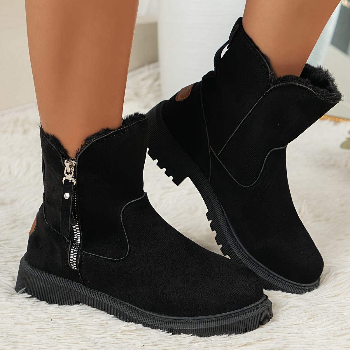 PlushLift™ Platform Boots – Plush Lined, Winter-Ready Style