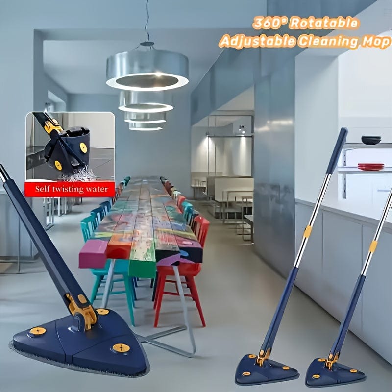 MopMaster™ 360-Degree Rotating Triangle Mop – The Ultimate All-in-One Cleaning Solution!