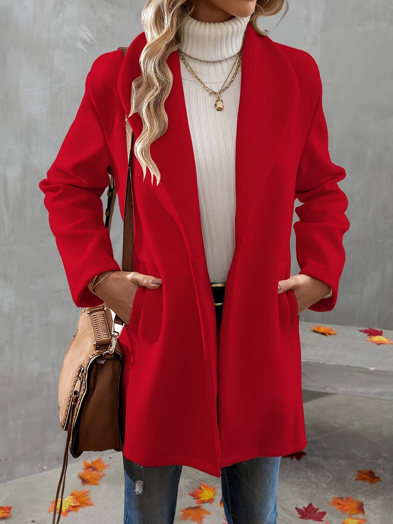 ChicCoat™ Women’s One-Button Overcoat - The Ultimate Everyday Style Essential!