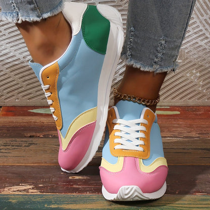 StrideEase™ Women's Colorblock Sneakers  – The Perfect Blend of Comfort, Style, & Durability for Your Everyday Adventures!