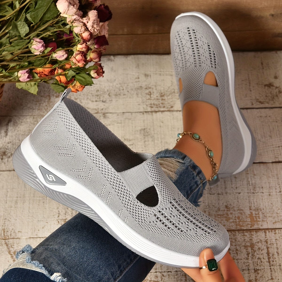 Step into Comfort: Women's Cut-out Sneakers™