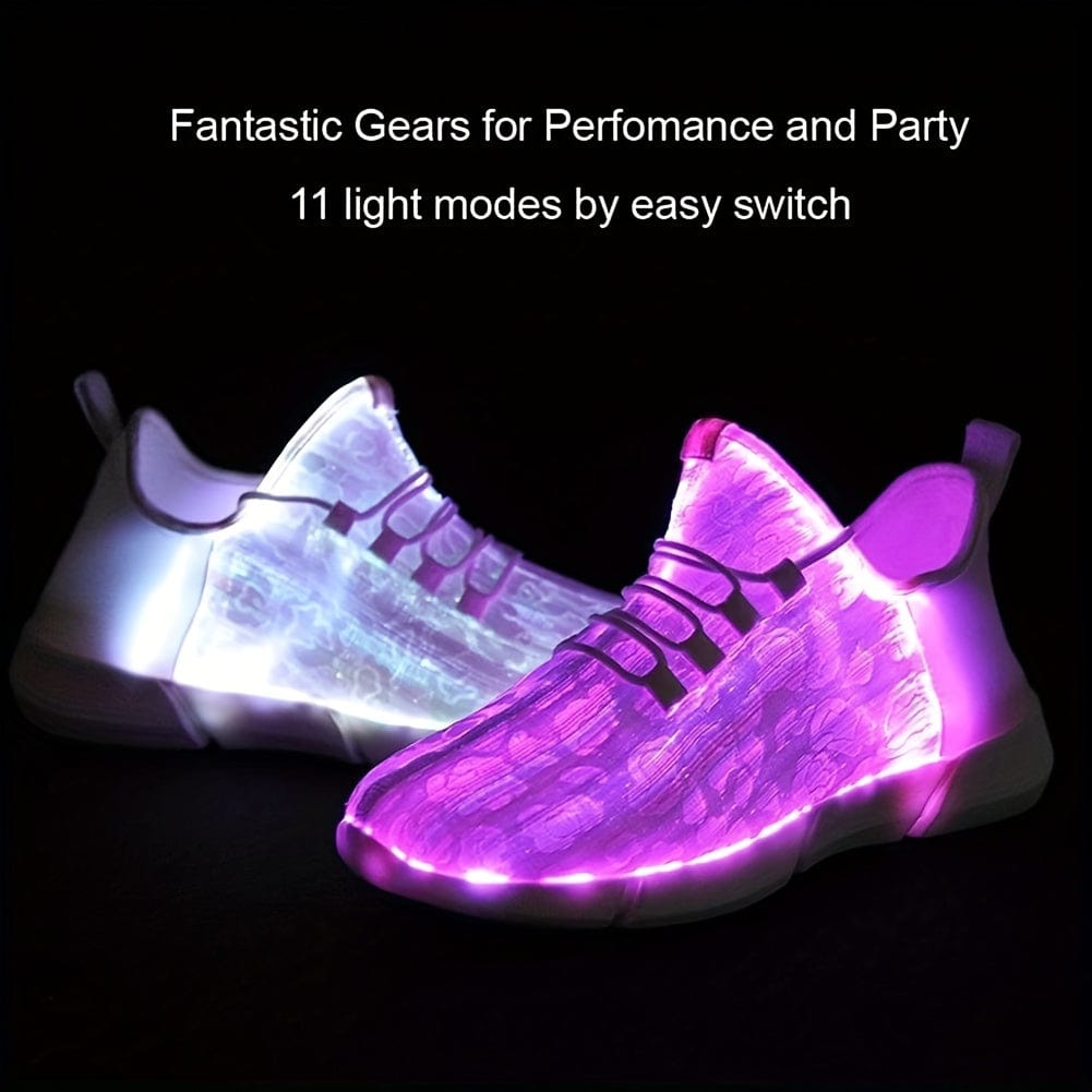 GlowStride™ Fiber Optic Shoes – Light Up Your Night with Unmatched Style!