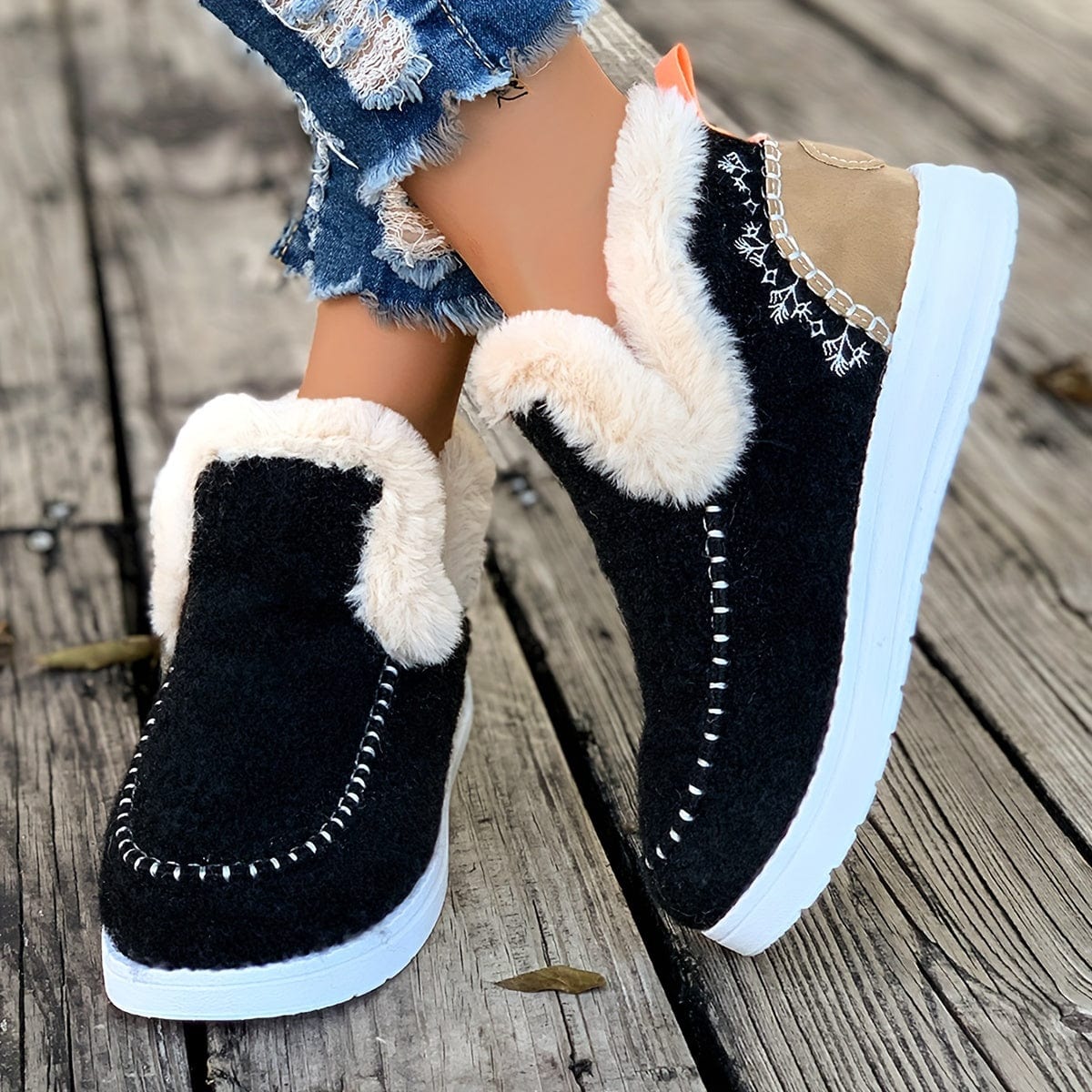 CozyStep™ Fleece-Lined Winter Ankle Booties – Your Warm & Stylish Snow Boots for Cold Weather Comfort!