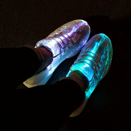 GlowStride™ Fiber Optic Shoes – Light Up Your Night with Unmatched Style!