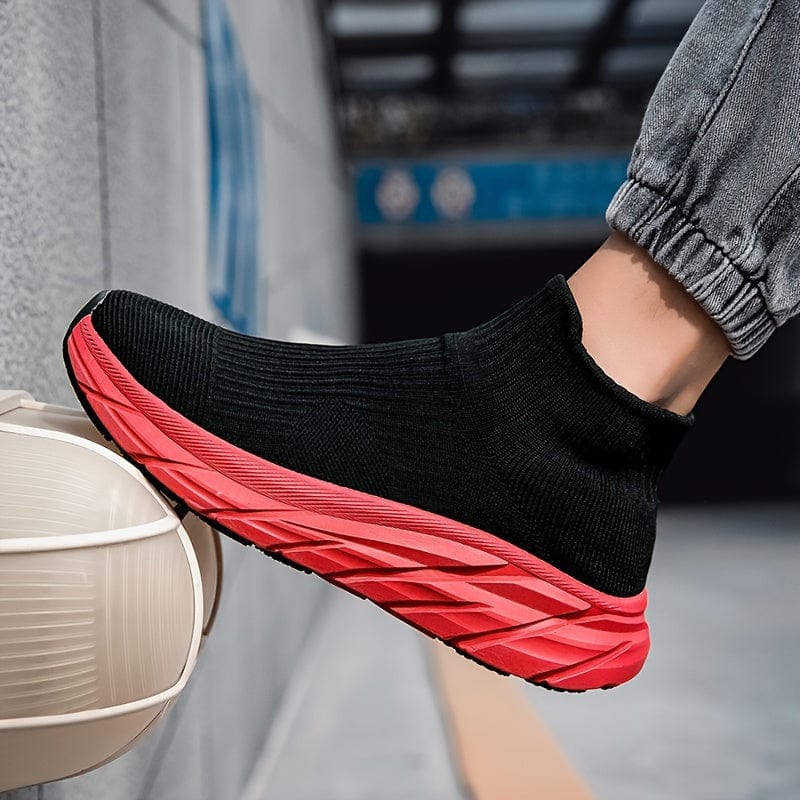 ChunkyStride™ Men's Slip-On Shoes – Breathable Knit Warmth with Plush Comfort!