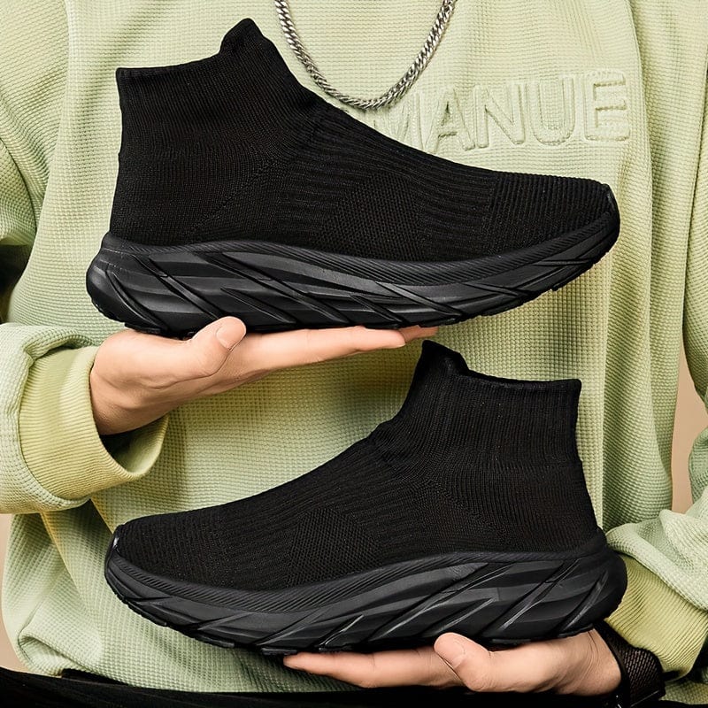 ChunkyStride™ Men's Slip-On Shoes – Breathable Knit Warmth with Plush Comfort!