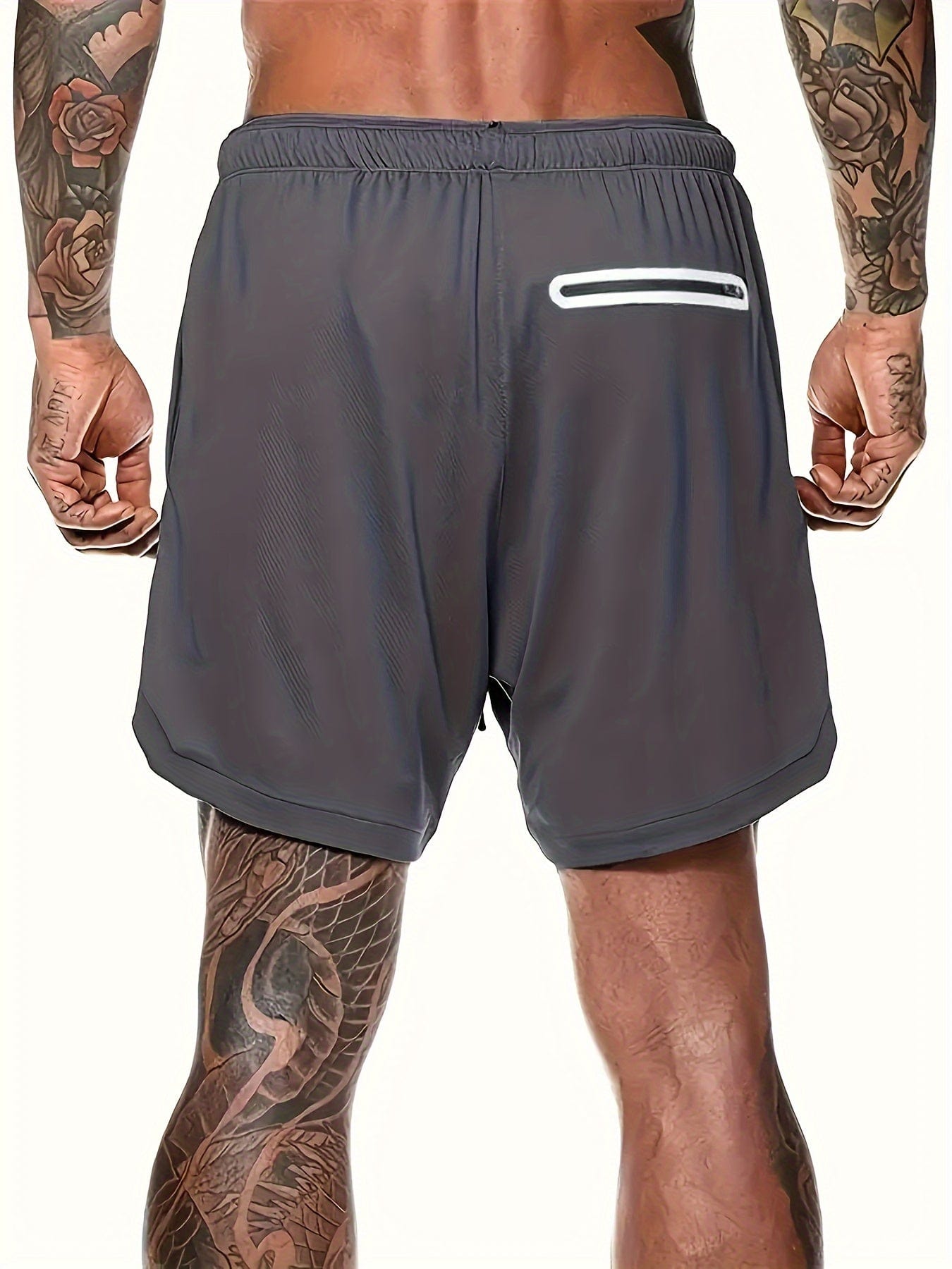 Men's 2-in-1 Quick-Dry Sports Shorts™ - Stay Cool, Stay Safe with Reflective Design & Secure Phone Pocket