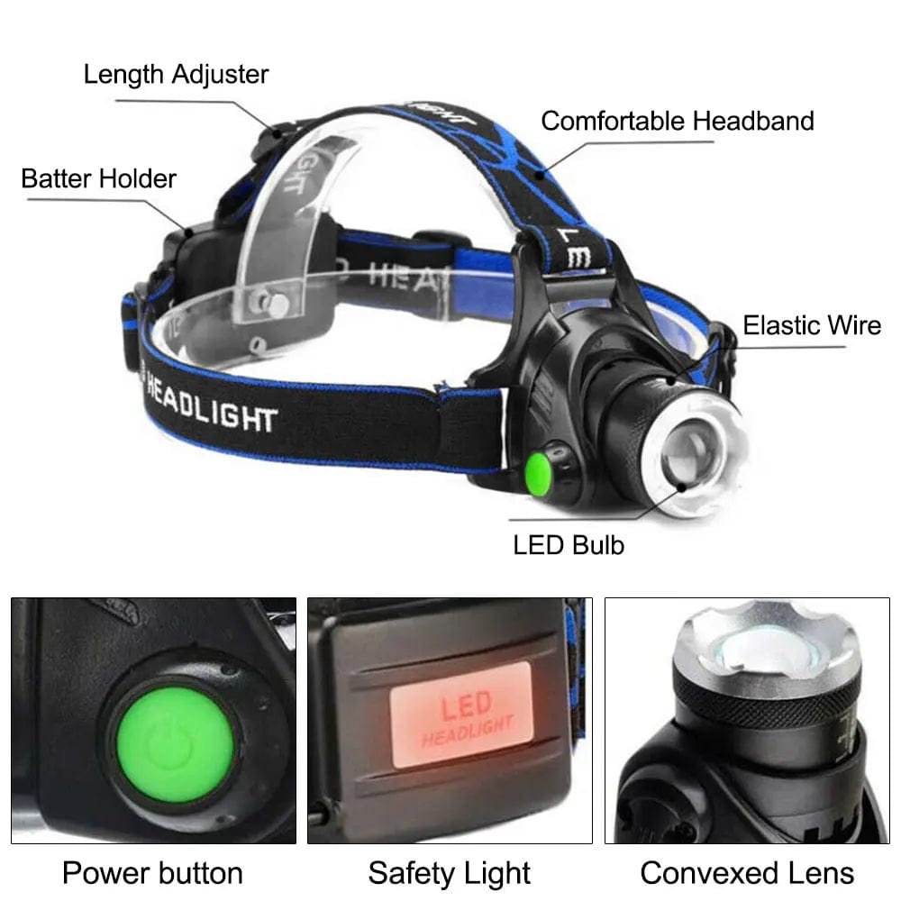 Night Ranger Pro: 850nm/940nm Zoomable Infrared Headlamp with 2400mAh Battery