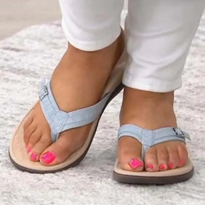 Say Goodbye to Foot Pain with SoleRelief™ Thong Sandals!