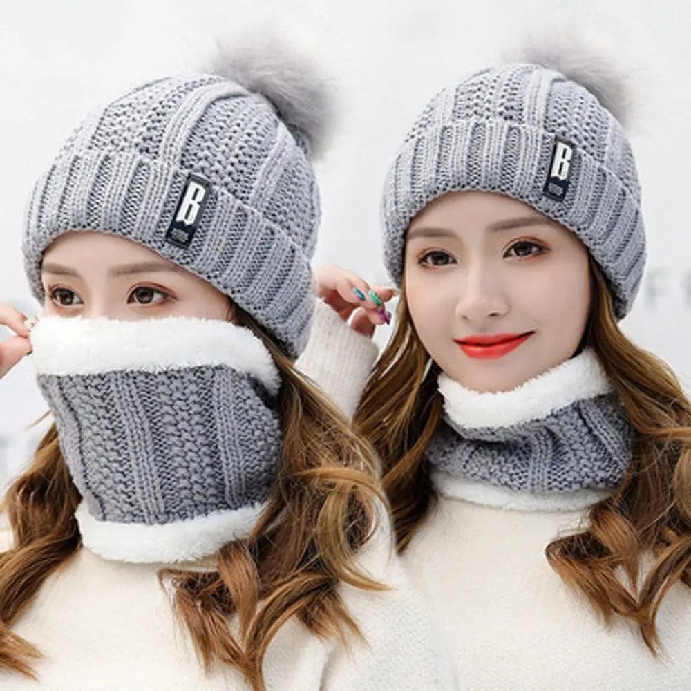 ChillBuster™ Set – Winter Beanie & Scarf Duo for Unmatched Warmth!