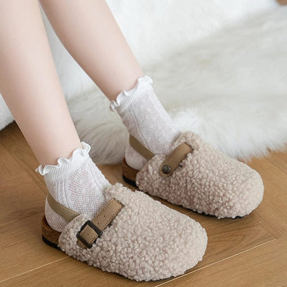 SheepSoft™ Girls' Lambswool Sandals – Cozy, Stylish Comfort for Every Step!