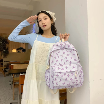 ChicNylon™ Backpack Bow Printed for Girls & Women