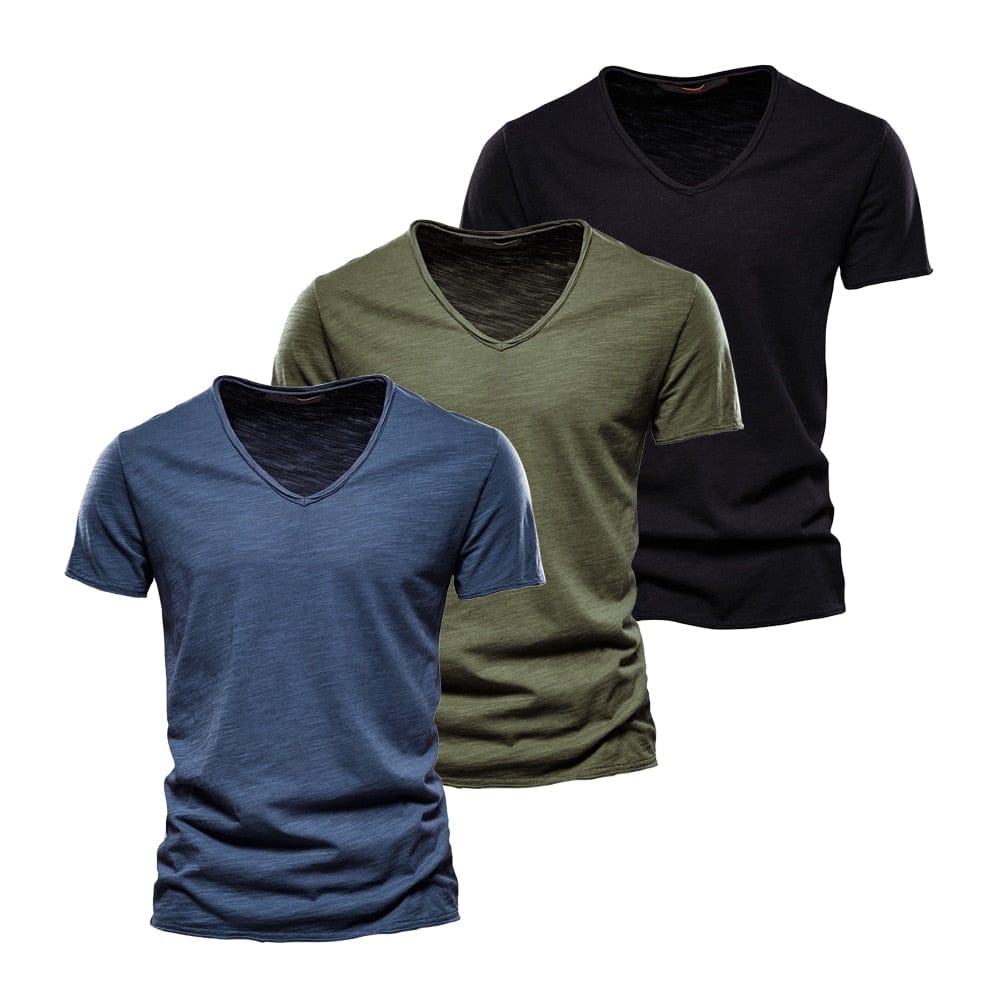 V-Fit Trio™: The Ultimate 3-Pack of V-Neck Tees for the Modern Man