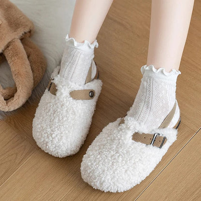 SheepSoft™ Girls' Lambswool Sandals – Cozy, Stylish Comfort for Every Step!