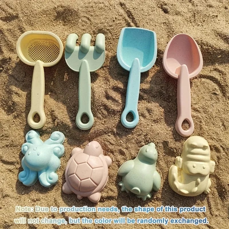 Beach Toys for Kids Sand Toys Set for Toddlers Sandbox Toys with Collapsible Bucket Shovel Rake Set Sand Molds Summer Outdoor