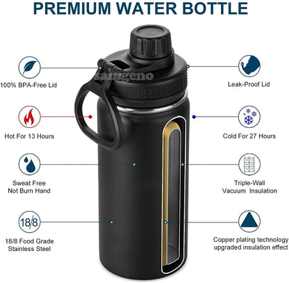 28XChill™ Premium Safety-Certified Insulated Stainless Steel Water Bottle