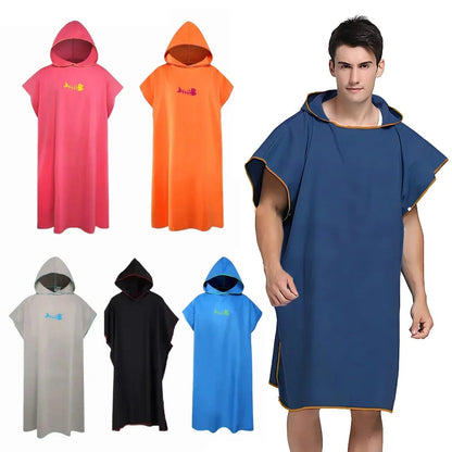 WaveWrap™ Surf Poncho Changing Towel – The Ultimate Hooded Robe for Beach Comfort and Convenience!