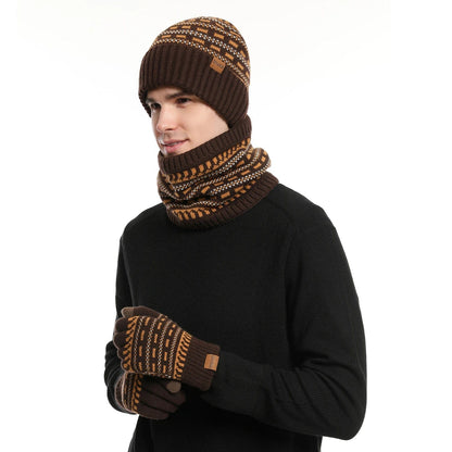 HeatLock™ Trio – Woolen Hat, Gloves & Scarf for Maximum Cold Protection!