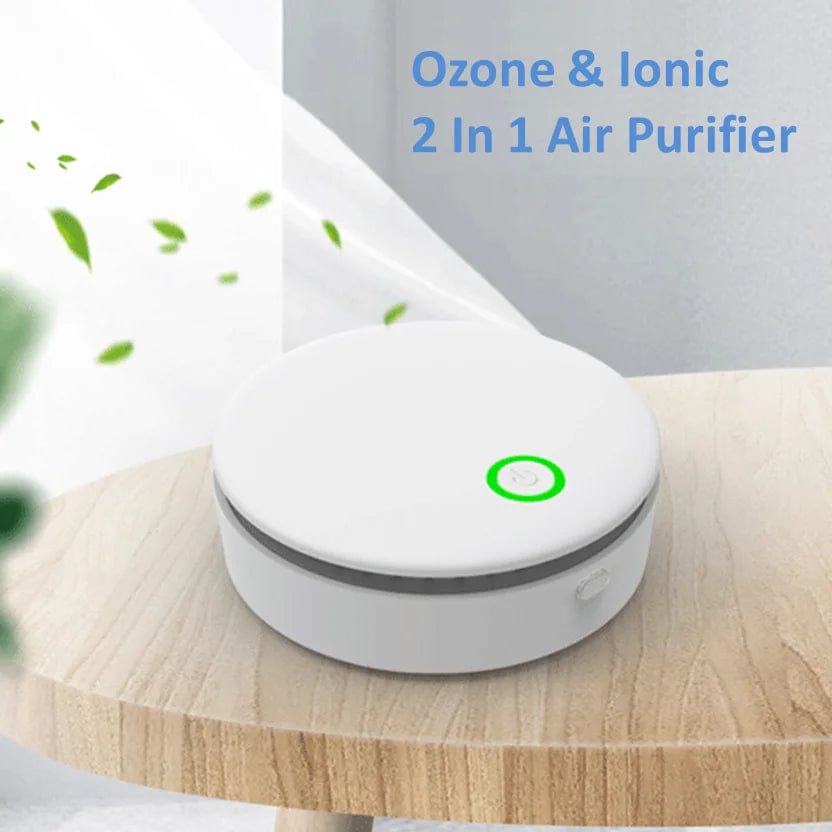 Portable Ozone™ & Ionic™ Air Purifier 2-in-1: Eliminate Allergens and Odors