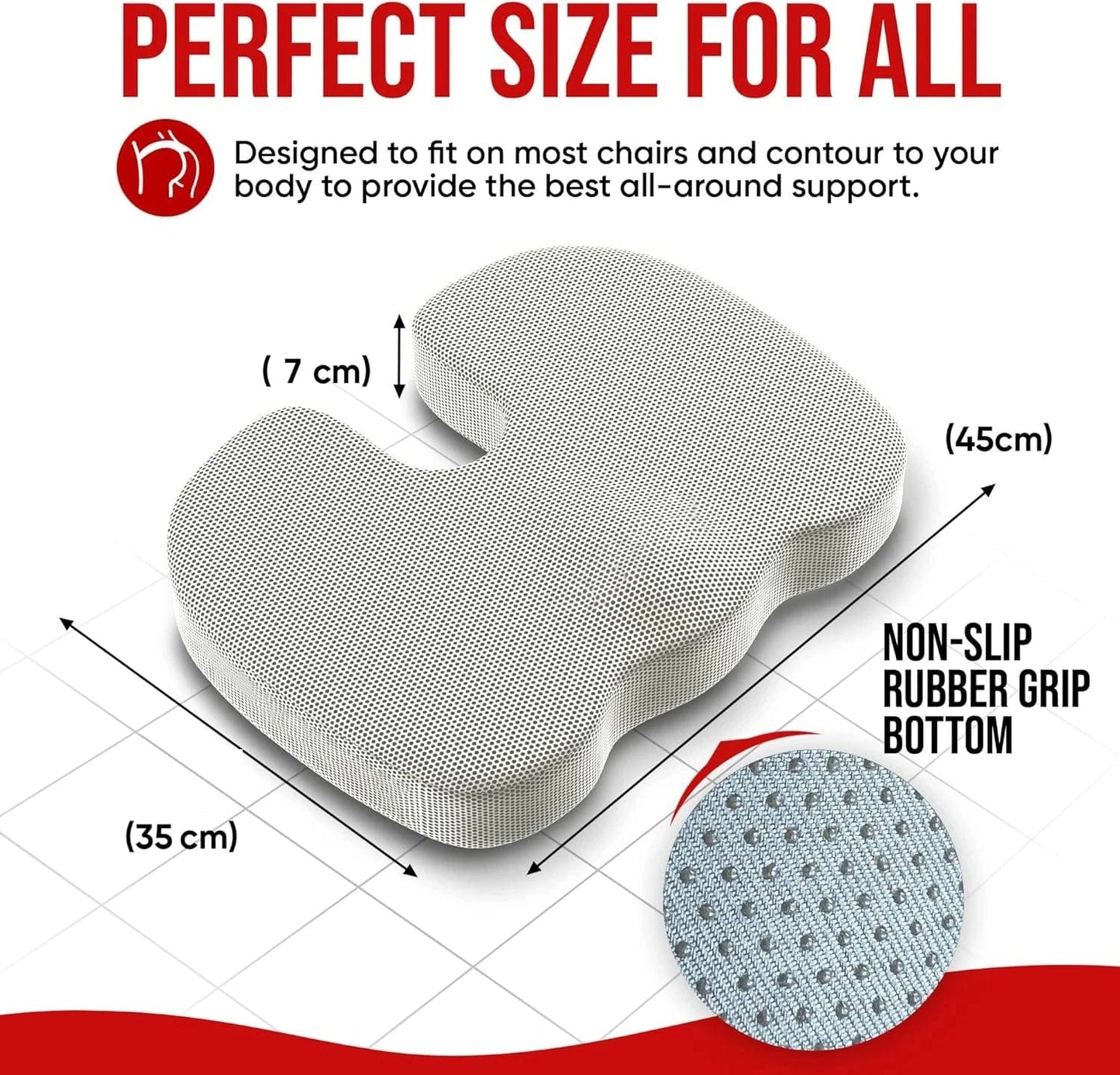 FlipFlop&Chill Ultimate Comfort Memory Foam Seat Cushion