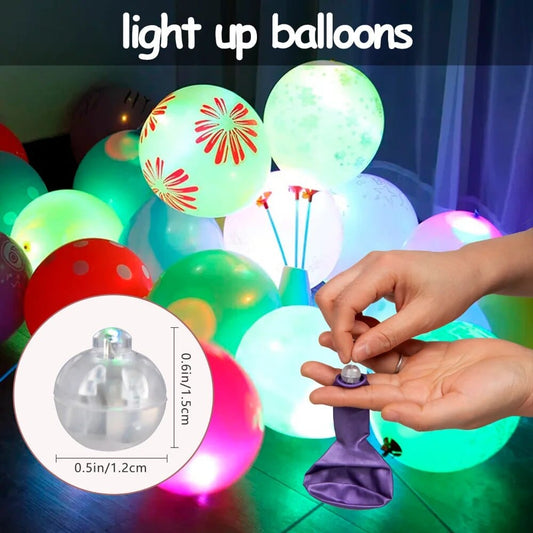 PartyGlow™: Vibrant Round RGB LED Balloon Lights - 100 Balls/lot
