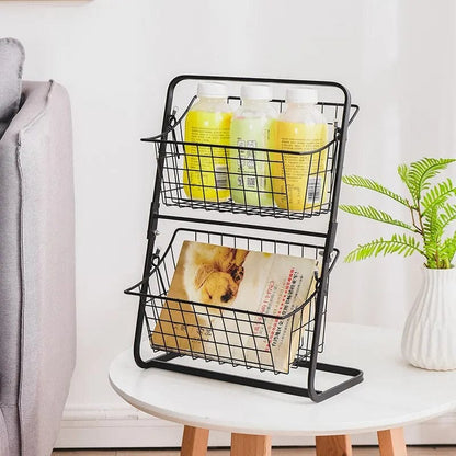 Dual-Tier Kitchen & Bathroom Organizer: Maximize Your Space with Style