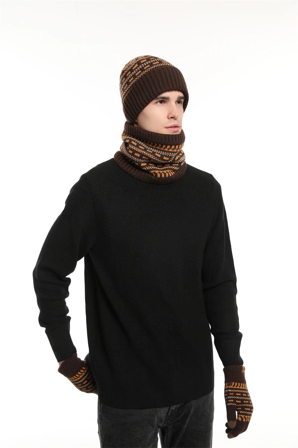 HeatLock™ Trio – Woolen Hat, Gloves & Scarf for Maximum Cold Protection!