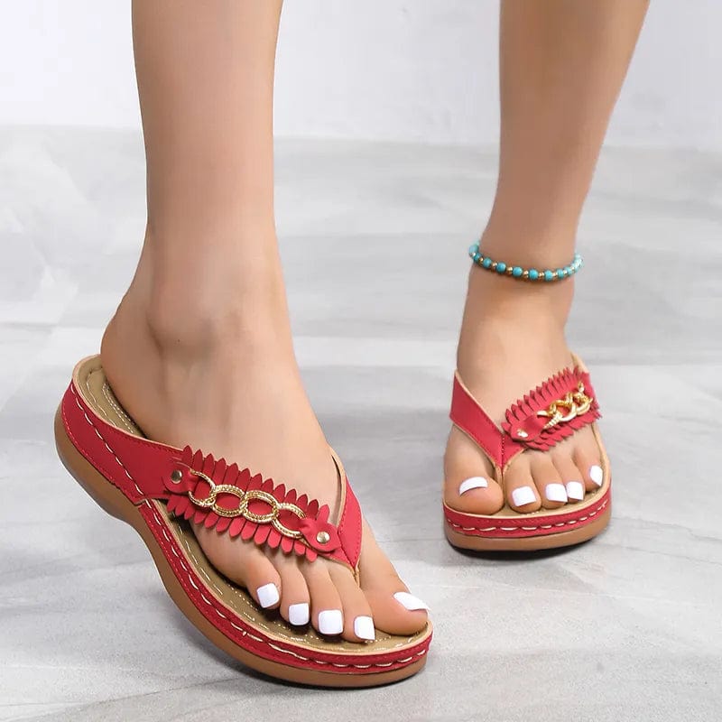 Blossoming Elegance: Flower-Accent Women's Summer Sandals