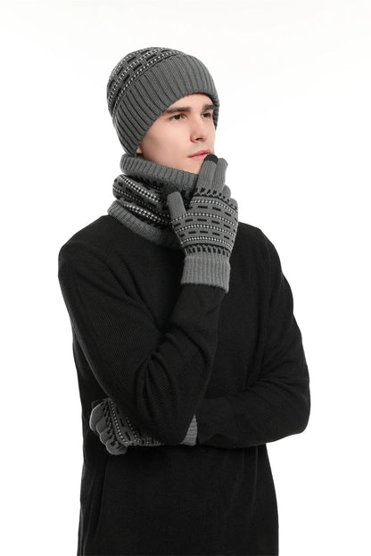 HeatLock™ Trio – Woolen Hat, Gloves & Scarf for Maximum Cold Protection!