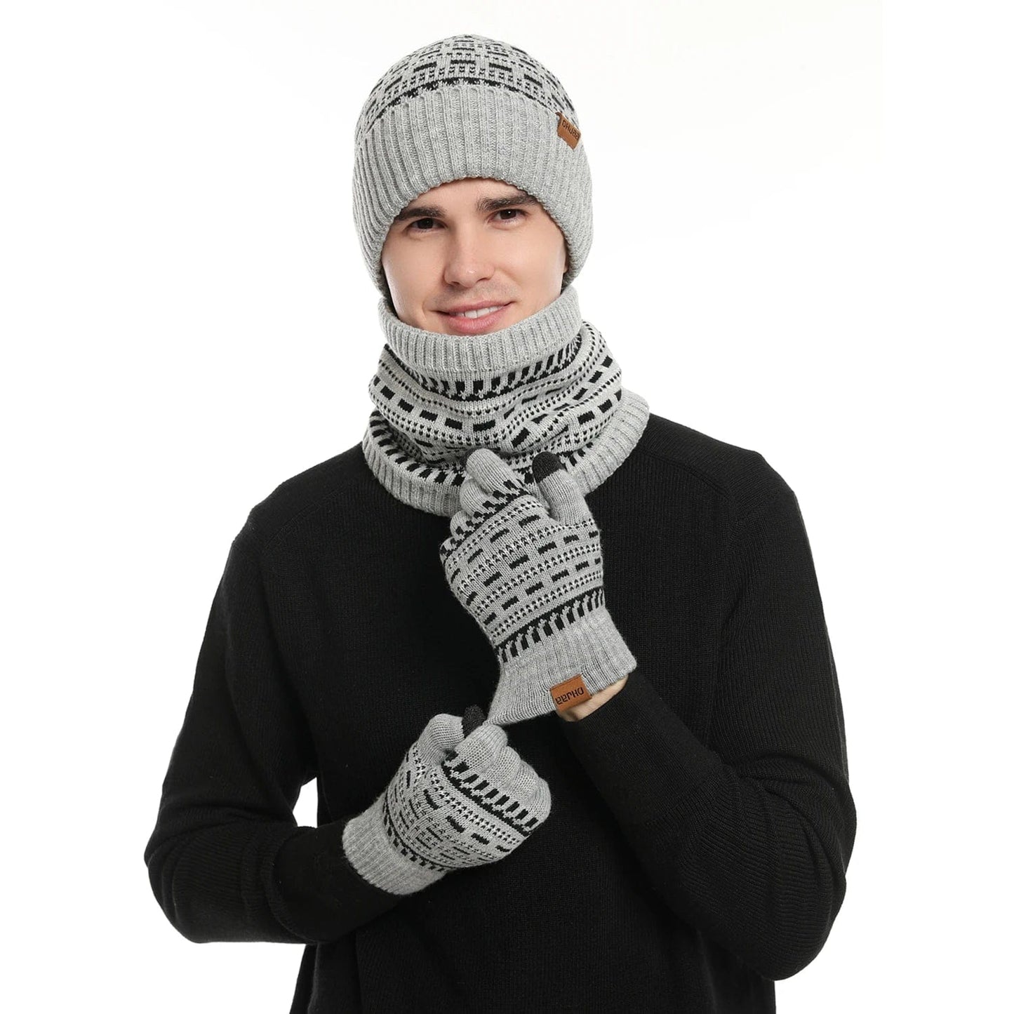 HeatLock™ Trio – Woolen Hat, Gloves & Scarf for Maximum Cold Protection!