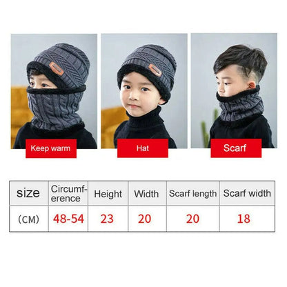 SnugFit™ Ski Duo – Warm Knitted Hat & Neck Cover for Active Kids!