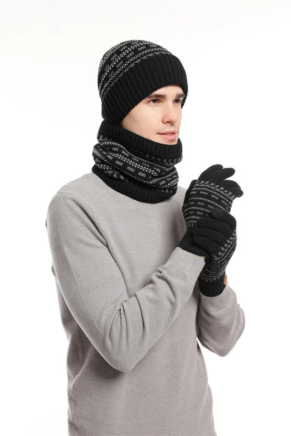 HeatLock™ Trio – Woolen Hat, Gloves & Scarf for Maximum Cold Protection!