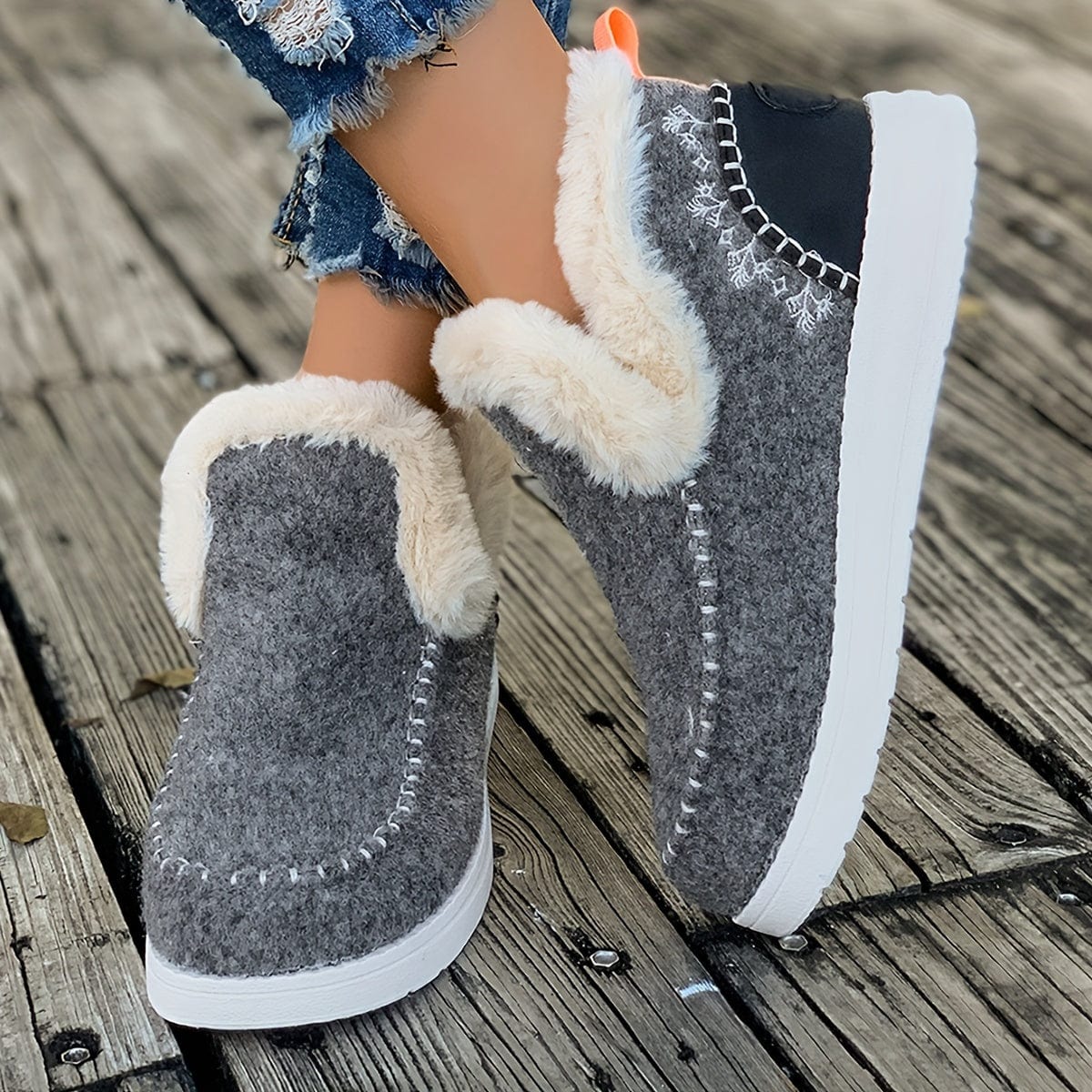 CozyStep™ Fleece-Lined Winter Ankle Booties – Your Warm & Stylish Snow Boots for Cold Weather Comfort!