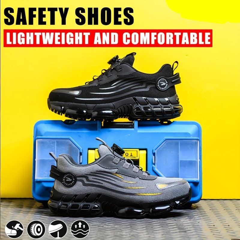 PowerStep™ Plus Size Men's Steel Toe Safety Shoes - Ultimate Protection & Comfort for the Toughest Jobs!