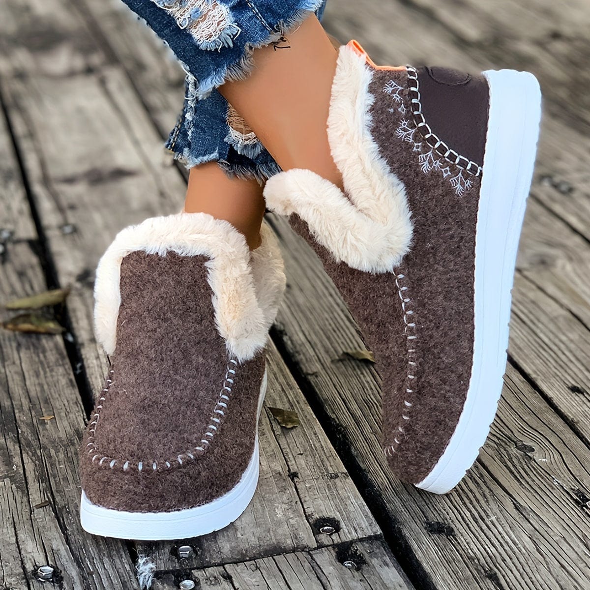 CozyStep™ Fleece-Lined Winter Ankle Booties – Your Warm & Stylish Snow Boots for Cold Weather Comfort!