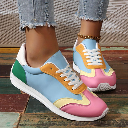 StrideEase™ Women's Colorblock Sneakers  – The Perfect Blend of Comfort, Style, & Durability for Your Everyday Adventures!