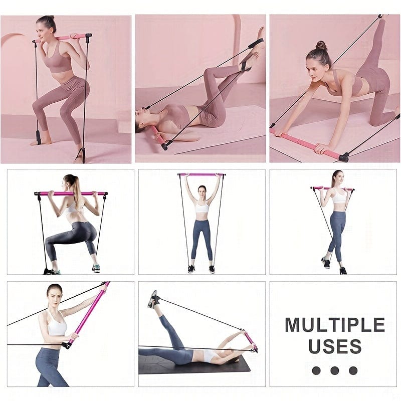 FlexFit™ Pilates Bar Kit: Transform Your Home Workouts into Total Body Sculpting Sessions!