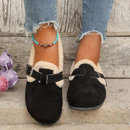 CozyPlush™ Women's Winter Flats – Soft, Warm Slip-Ons with Plush Lining