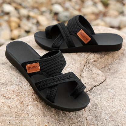 AirFlow™ Women's Hollow Mesh Slide Sandals: Summer's Must-Have Casual Loop Toe Flats