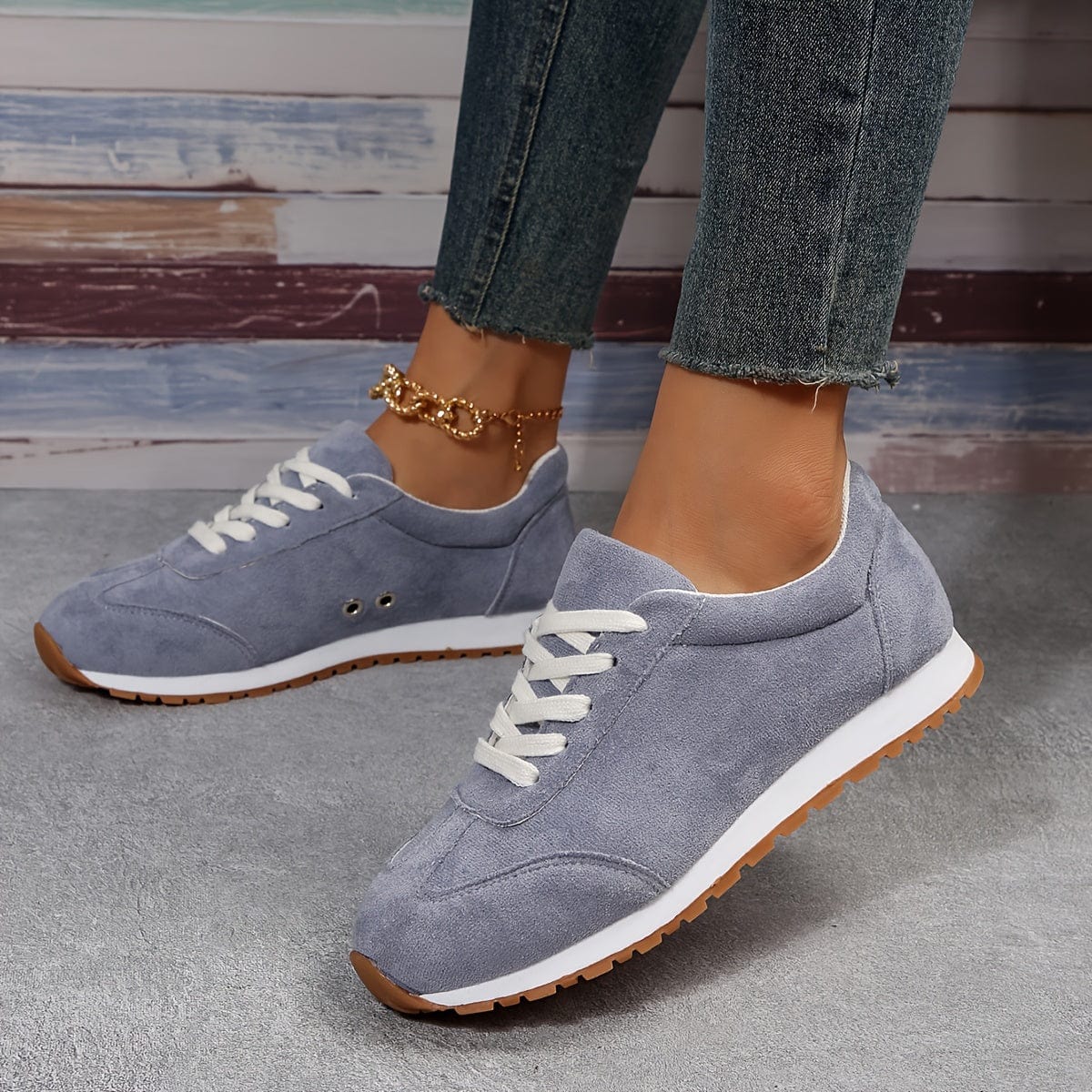 VelvetStride™ Women's Breathable Sneakers – Ultra-Light, Everyday Comfort with TPR Sole