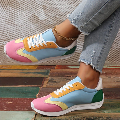 StrideEase™ Women's Colorblock Sneakers  – The Perfect Blend of Comfort, Style, & Durability for Your Everyday Adventures!