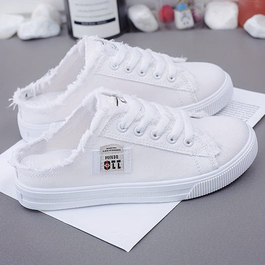 Step Up Your Style with TrendyKicks™ Women's Canvas Platform Sneakers!