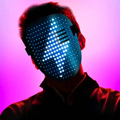 ElectraGlow™ Masquerade: The Dynamic 50-Mode LED Mask that Commands the Spotlight